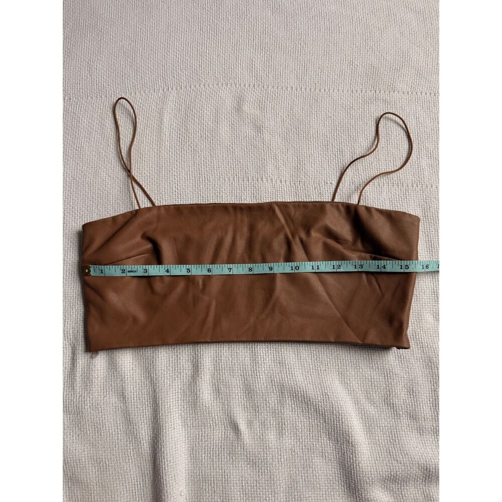 TIC TOC Brown Faux Leather Tube Top - Picture 3 of 6